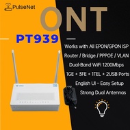 XPON PT939G Dual Band WiFi Used Modem Router | GPON/EPON ONU | 2.4G & 5G | With Adapter