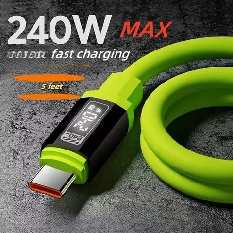 240W 0.3m/1m/1.5m/2m Quike Charging USB Type-C To Type-C Data Cable USB A to Type-C For iPhone Huawe