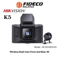 Hikvision K5 Car DashCam Car cam Dual Camera 4K Ultra-Clear Front & Rear 1080P HD with Touch Screen 