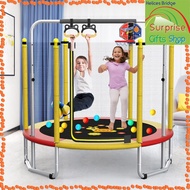 🌈Trampoline 60inch with Enclosure For Child Foldable Design, Indoor&amp;Outdoor Exercise, Jumping Bed for kids Children Toy