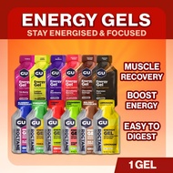 GU Energy Gel and Roctane Gel 1 Gel for Endurance Marathon Running Various flavours (Select Flavour)