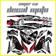 ♞Decals, Sticker, Motorcycle Decals for Sniper 150, 001,black 1