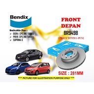 BENDIX - Proton Exora CPS Preve CPS Suprima-S Disc Rotor Brake Disc Front [281MM] BR9498