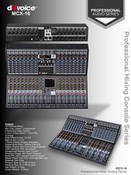 MCX-16 MIXER 16 CHANNEL DBVOICE ORIGINAL / MIXER 16 CHANNEL / MCX16 DBVOICE / MCX 16 DBVOICE