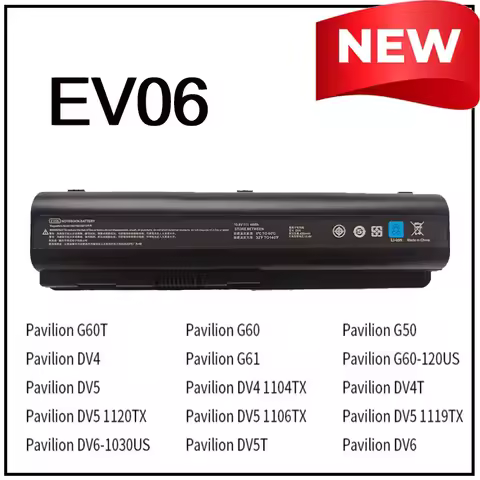 EV06 DV4 Laptop Battery for HP/Comqap HSTNN-C51C HSTNN-Q34C HSTNN-W48C W49C W50C HSTNN-IB73 HSTNN-LB