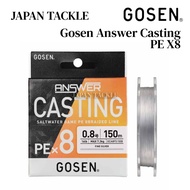 Gosen Answer Casting PE X8 Braided Line 150M/200M