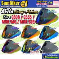 AKILA Visor G838 / G555 / MHR 946 / MHR 939 For Day & Night Use REVO Helmet Visor V838 MHR Cermin To