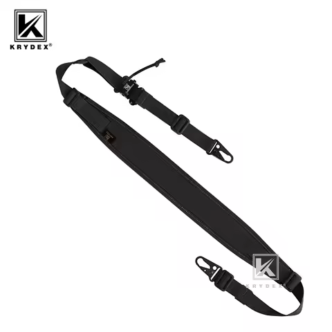 KRYDEX Tactical Rifle Sling Slingster Strap 2 Point / 1 Point 2.25" Modular Removable Padded Belt Fo