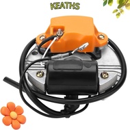 KEATHS Ignition Coil, Orange Metal Ignition Coil Kit, Lead Wire Set Replacement Part Stator Ignition