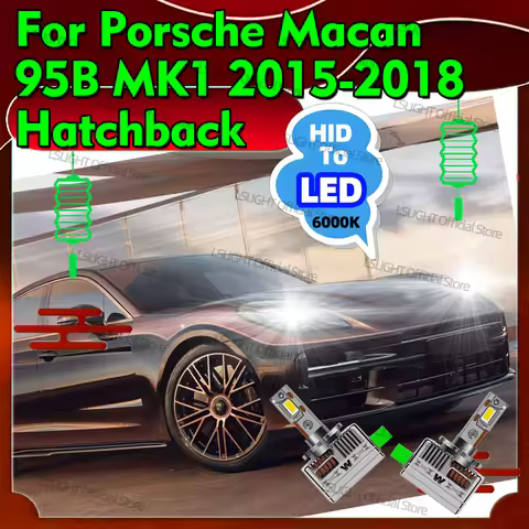 2x For Porsche Macan 95B MK1 2015-2018 Hatchback LED Head Lamp Bulbs 30000LM Copper Tube Headlights 