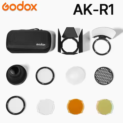 Original AK-R1 S-R2 Barn Door, Snoot, Color Filter, Reflector, Honeycomb, Diffuser Ball Kits for AD2