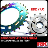 YAMAHA RXZ Y125Z LC135 SPROCKET 415 TITANIUM TAKASAGO RK JAPAN SPROCKET / SSS FRONT STAINLESS STEEL 