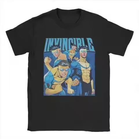 Men's Pure Cotton T-Shirt Invincible Comic Book Character Cotton T-Shirt For Male Summer T-Shirt