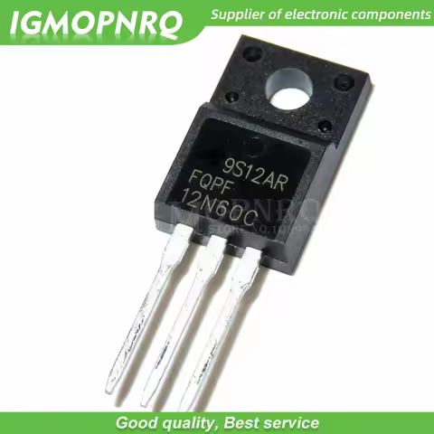 20pcs free shipping FQPF12N60C 12N60C 12N60 600V 12A MOSFET N-Channel transistor TO-220F new origina