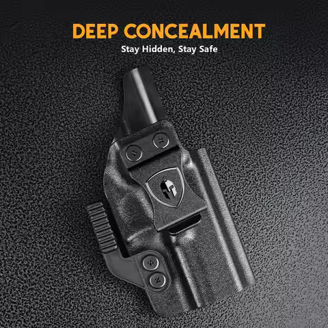 Fit Glock G17/19 (Gen 3-5) , G23/32 (Gen 3-4) , 19X/ 44/45 , or MOS Version,IWB Kydex Holster,Claw &