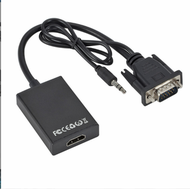 全城熱賣 - VGA轉HDMI轉換器帶音頻（黑色）