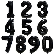 Black Large Numbers Balloon 32 Inch 0 1 2 3 4 5 6 7 8 9 Birthday Digit Film Ballon Party Decoration