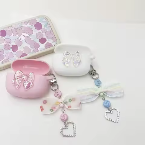 Fashion Earphone Cover For Xiaomi redmi Buds 4 Pro /buds4 active /4lite Case with keychian Silicone 