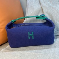 Hermes/愛馬仕 飯盒包 小號 Bride a brac 藍綠拼色~