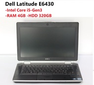 Dell Latitude E6430 -Intel Core i5 Gen3-3340M 2.50-2.70GHz -RAM 4GB -HDD 320GB -เครื่องแบตไม่เก็บไฟ