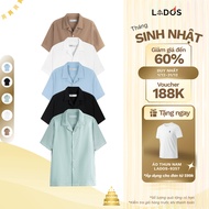 Lados high-quality men's short-sleeved vest collar shirt - 18085, comfortable standard form