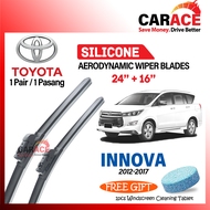 TOYOTA INNOVA 2012-2017 | CARACE SILICONE Aerodynamic Wiper Blades 24" +16" | OEM Wiper for TOYOTA I