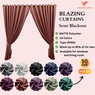 #2 B11-B20 Ready Made Curtain/White Color BLACKOUT (RING) CURTAIN For Door &amp; Window Ready Made Curtain