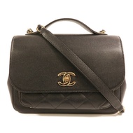 CHANEL 牛皮皮革Business Affinity金扣鏈帶手挽肩背兩用袋