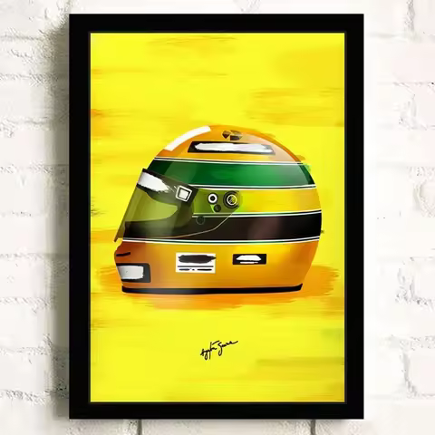 Canvas Painting Wall Art for Living Vintage Watercolor F1 Racer Helmet Poster Formula F1 McLaren Car