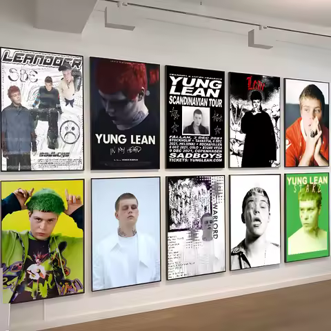 Rapper Y-Yung L-Lean Good Quality Prints and Posters Whitepaper Sticker DIY Room Bar Cafe Aesthetic 