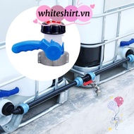 WHITESHIRT IBC Tank Tap Pipe Connector, 1000L Container 75mm Liters 62mm To Male Export Butterfly Va