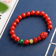 天然原礦硃砂精品紅砂十二生肖守護神手鏈 硃砂含量高達95%以上