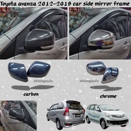Toyota avanza 2012-2018 car side mirror carbon fiber  frame accessories skhongauto