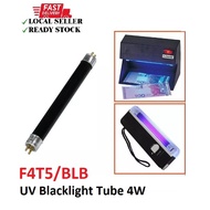 F4T5/BLB UV Blacklight Tube for Machine Money Detector 4W 15mm 2 Pin