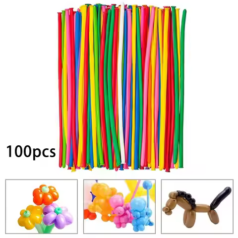 100pcs Colorful Twisting Balloons MagicLong Strip Latex 260Q Ballon Mixed Color For Birthday Party W