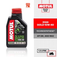 MOTUL 3100 Gold 4T 10W40 Technosynthese Motorcycle Engine Oil (1.2L)
