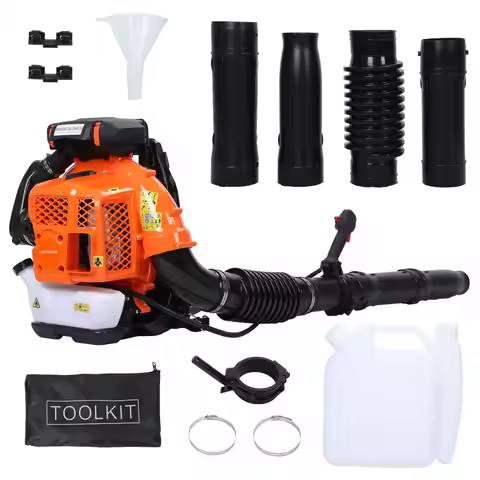2-Stroke Backpack Leaf Blower, 80CC 900CFM Engine Gas Leaf Blower,High Strength Gas PoweredSnow Blow