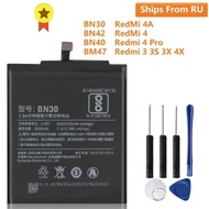 Battery BN30 BN42 BN40 BM47 For Xiaomi Redmi 4A 4 Pro 3 3S 3X 4X Redmi 3 Pro Phone Batteries