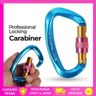 Professional Heavy-Duty Aluminum Carabiner Locking Rock Climbing Outdoor Hammock Camping