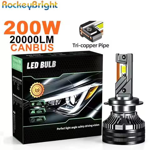 K8 Pro 200W H7 LED Bulb for Car Headlight Kit Fog Light H7 H11 H1 9005 H4 Canbus Turbo Led Light LED