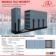 Roll O Pack Mekanik Infinity 40 Compartment - Mobile File 40 Rak