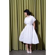 Jolie Clothing Leya Midi Dress in White Floral Dress Loose Dress