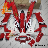 Yamaha 125Z 125ZR Cover Set All Vrc Sabit Merah Siap logo 3pcs Original HLY dan OEM