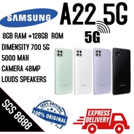 Samsung Galaxy A22 5G (A226) (Grey/ Violet/ Mint) - 8GB RAM - 128GB ROM - 6.6 inch - Android Smartph