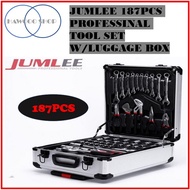 JUMLEE 187pcs Professional Tool Set Box CR-V Ready Stock Diy Hand Tools Kit With Case Chrome Vanadiu