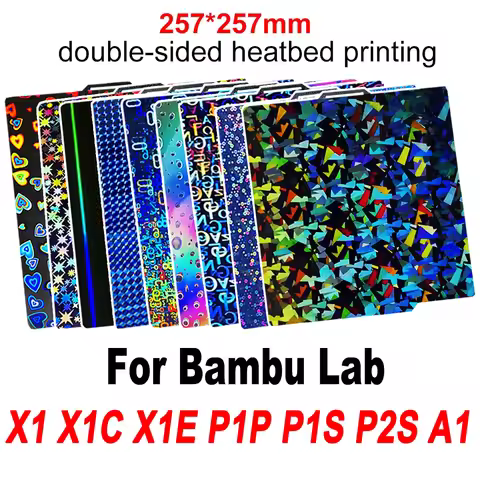 X1C P1P P1S P2S A1 X1 Build Plate for Bambu Lab Plate Smooth PEI Sheet PEO PET for Bambulab P1P 3D P