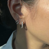 Mojoe - Blair Bar Earring Silver 925 ต่างหูเงินแท้ มินิมอล เพชร CZ