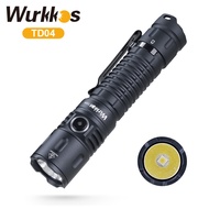 Wurkkos TD04 21700 Rechargeable Tail Tactical Switch Side Switch Double Button 3000LM High Lumen Tactical Flashlight with C-Type EDC Flashlight