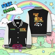 Super Bear Adventure 6-year-old Varsity Baseball Jacket Kids Jacket Boy