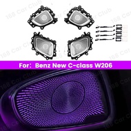 LED 64Colour Ambient Light For Mercedes Benz New C class W206 C43 C63 Car LED Speaker Cover Auto Doo